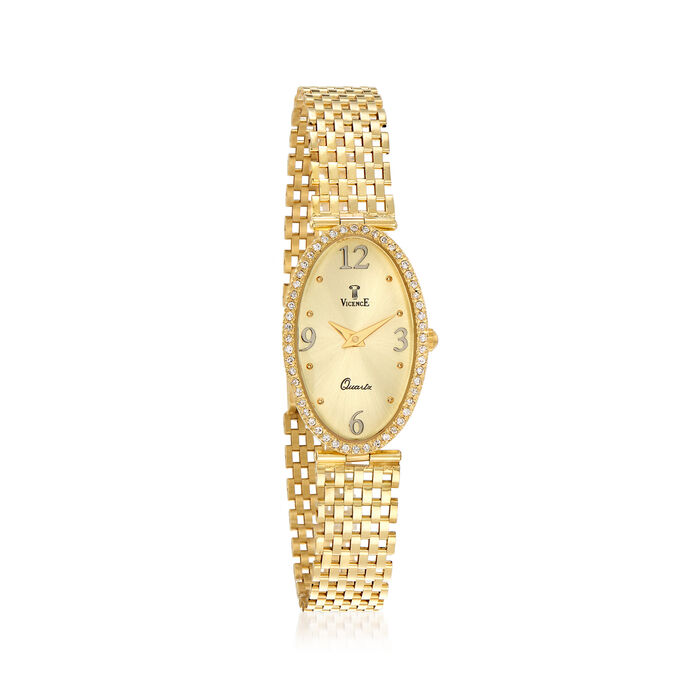 Vicence Women's 18mm .26 ct. t.w. Diamond Watch in 14kt Yellow Gold
