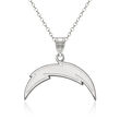 Sterling Silver NFL Los Angeles Chargers Pendant Necklace. 18&quot;