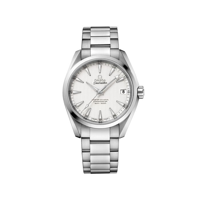 Omega Seamaster Aqua Terra Men's 38.5mm Stainless Steel Watch with Silver Dial