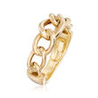 Italian 18kt Yellow Gold Curb-Link Ring