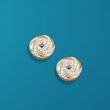 .25 ct. t.w. Diamond Swirl Stud Earrings in 14kt Yellow Gold