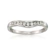 .20 ct. t.w. Curved Diamond Wedding Ring in 14kt White Gold