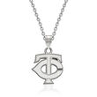 Sterling Silver MLB Minnesota Twins Pendant Necklace. 18&quot;