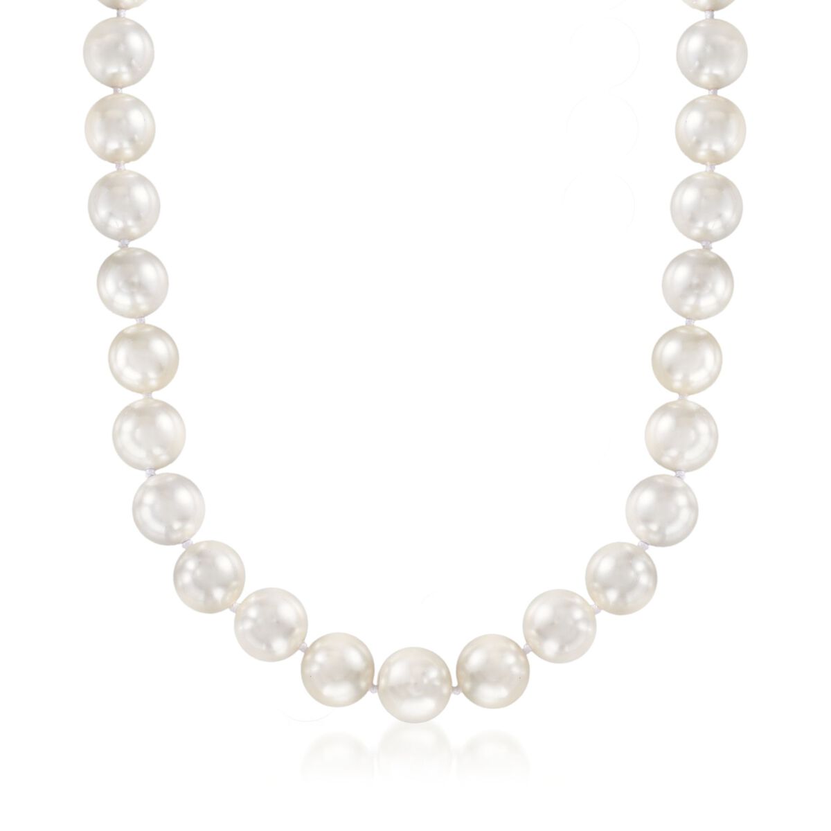 13.5-14mm Shell Pearl Necklace with Sterling Silver | Ross-Simons