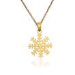 14kt Yellow Gold Snowflake Pendant Necklace