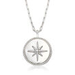Charles Garnier &quot;Starburst&quot; .54 ct. t.w. CZ Circle Pendant Necklace in Sterling Silver