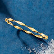 Italian 14kt Yellow Gold Twisted Bangle Bracelet