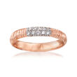 .10 ct. t.w. Pave Diamond Ring in 14kt Rose Gold