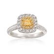 .52 ct. t.w. White and Yellow Diamond Ring in 18kt Two-Tone Gold