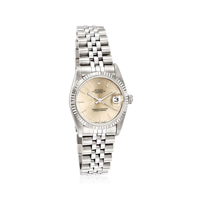 Pre-Owned Rolex Datejust Women's 31mm Automatic Stainless Steel and 18kt White Gold
