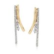 .33 ct. t.w. Diamond Linear Earrings in 14kt Two-Tone Gold