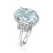 5.50 Carat Aquamarine Ring with .17 ct. t.w. Diamonds in 14kt White Gold