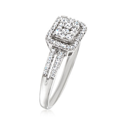 .30 ct. t.w. Diamond Cluster Ring in Sterling Silver