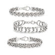 Sterling Silver Jewelry Set: Three Bracelets