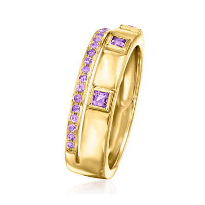 .20 ct. t.w. Amethyst Stacked-Style Ring in 14kt Yellow Gold
