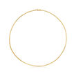 Italian 2mm 10kt Yellow Gold Omega Necklace