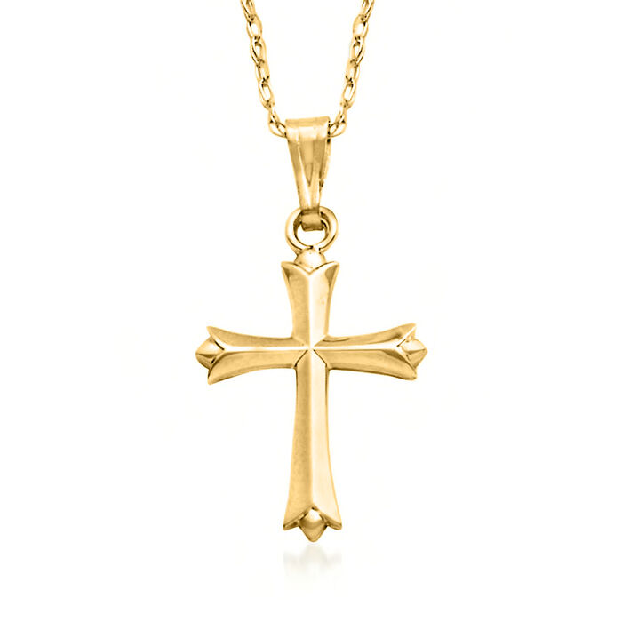 Child's 14kt Yellow Gold Cross Pendant Necklace