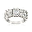 4.10 ct. t.w. Wide CZ Fashion Ring in Sterling Silver