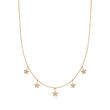 .15 ct. t.w. Diamond Star Necklace in 14kt Yellow Gold