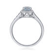 1.10 ct. t.w. Aquamarine Ring with Diamond Accents in 14kt White Gold