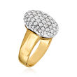 C. 1970 Vintage 2.15 ct. t.w. Pave Diamond Ring in 18kt Yellow Gold