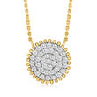 .55 ct. t.w. Diamond Cluster Pendant Necklace in 18kt Yellow Gold
