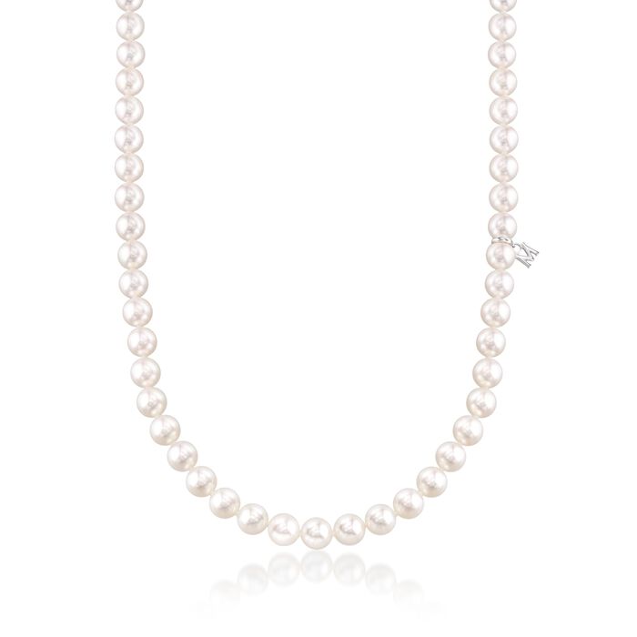 Mikimoto 6.5-7mm 'A' Akoya Pearl Necklace in 18kt White Gold