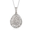 2.00 ct. t.w. Diamond Teardrop Pendant Necklace in 14kt White Gold