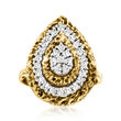 C. 1980 Vintage .75 ct. t.w. Diamond Ring in 14kt Yellow Gold