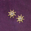.28 ct. t.w. Diamond Star Earrings in 14kt Yellow Gold