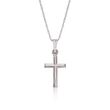 Child's 14kt White Gold Cross Necklace 