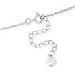 9.5-10mm Cultured Pearl Wave Pendant Necklace in Sterling Silver