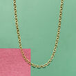 Italian 14kt Yellow Gold Oval-Link Necklace