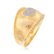 .10 ct. t.w. Diamond Heart Ring in 18kt Gold Over Sterling