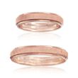 C. 2000 Vintage 14kt Rose Gold His-And-Hers Bridal Set: Two Wedding Rings