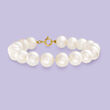 9.5-10.5mm Cultured Pearl Bracelet in 14kt Yellow Gold