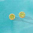 .30 ct. t.w. Peridot Stud Earrings in 14kt Yellow Gold