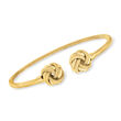 Italian 14kt Yellow Gold Love Knot Cuff Bracelet