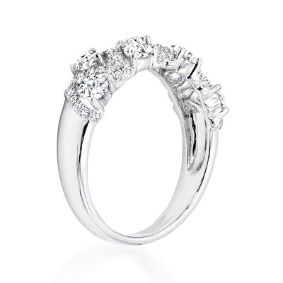 .94 ct. t.w. Diamond Open-Space Chevron Ring in 18kt White Gold