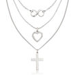 Italian Sterling Silver Multi-Symbol Layered Necklace