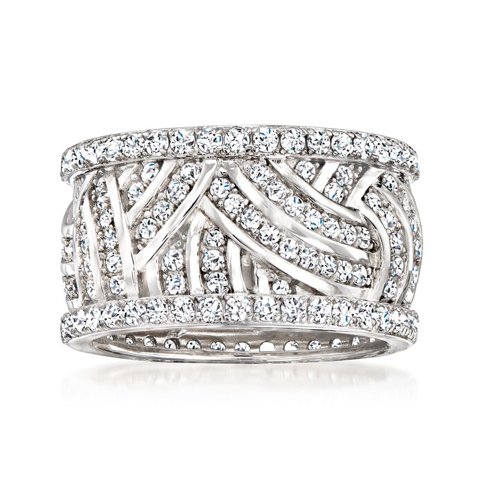 2.20 ct. t.w. CZ Eternity Band in Sterling Silver