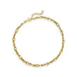 18kt Gold Over Sterling Jewelry Set: Three Anklets