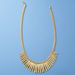 18kt Yellow Gold Over Sterling Silver Bib Necklace