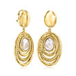 Italian Mother-of-Pearl Drop Earrings in 18kt Gold Over Sterling