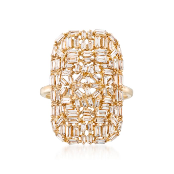 1.20 ct. t.w. Baguette Diamond Mosaic Ring in 14kt Yellow Gold