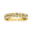 .10 ct. t.w. Diamond Curb-Link Ring in 10kt Yellow Gold