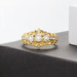 .20 ct. t.w. Diamond Vintage-Style Ring in 14kt Two-Tone Gold