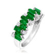 1.50 ct. t.w. Emerald and .24 ct. t.w. Diamond Ring in 14kt White Gold