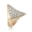 C. 1980 Vintage 1.65 ct. t.w. Diamond Navette Ring in 14kt Yellow Gold