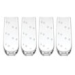 Kate Spade New York &quot;Spade Clover&quot; Set of 4 Stemless Toasting Flute Glasses